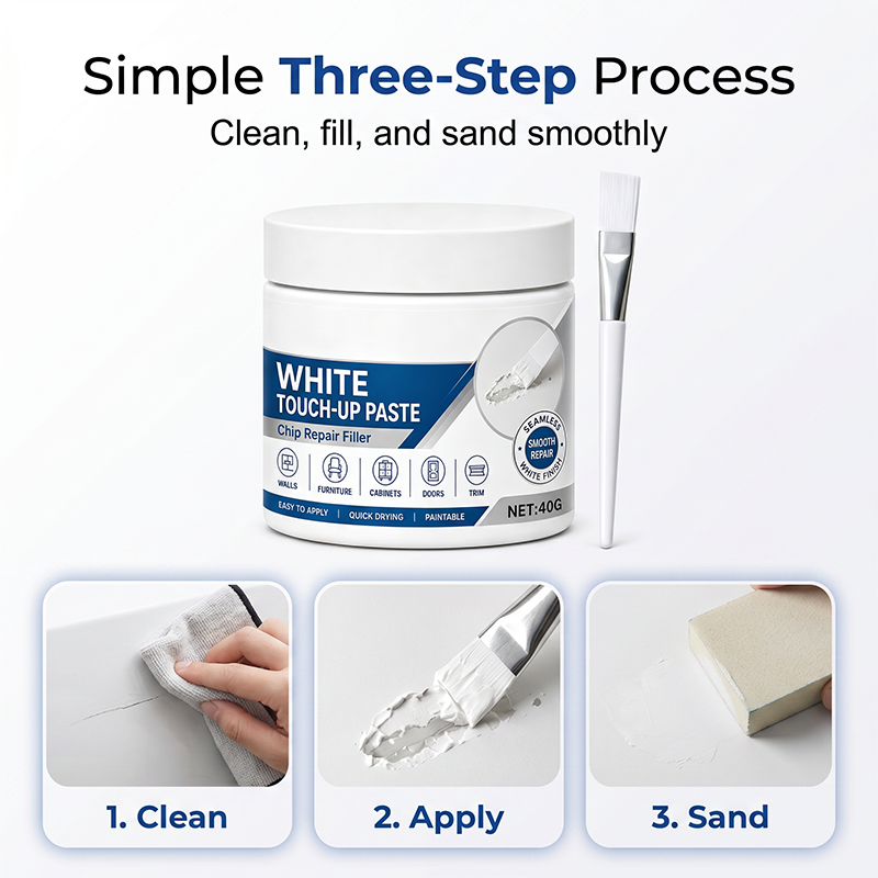 🔥Limited Time Promotion 50% OFF🔥White Furniture Touch-Up Paste with Brush