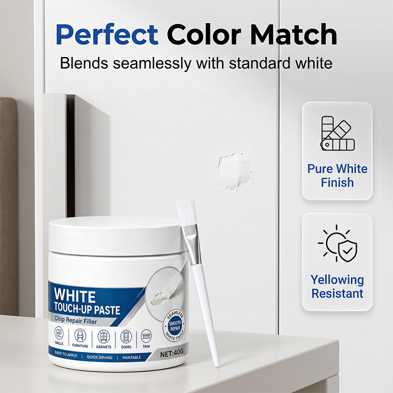 🔥Limited Time Promotion 50% OFF🔥White Furniture Touch-Up Paste with Brush