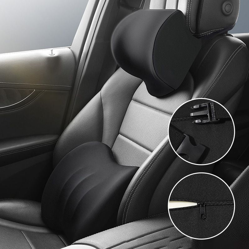 📢📢50% OFF !! ⏰Ergonomic Car Seat Headrest & Lumbar Cushion