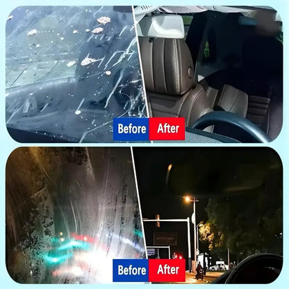 🚗 LIMITED-TIME 50% OFF! Car Glass Scratch Repair Polish Paste, Windscreen Deep Scratch Remover with Sponge