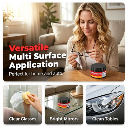 🚗 LIMITED-TIME 50% OFF! Car Glass Scratch Repair Polish Paste, Windscreen Deep Scratch Remover with Sponge