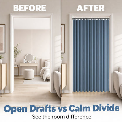 ⏰🔥LIMITED TIME 50% OFF! ⭐No-Drill Magnetic Accordion Door Curtain