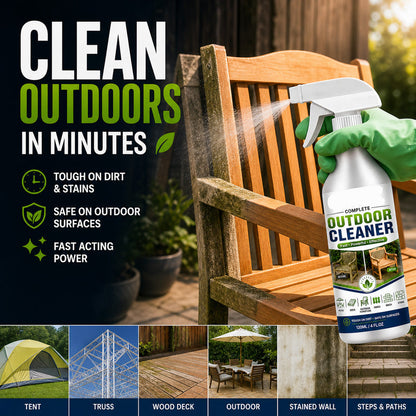 🌿 LIMITED-TIME 50% OFF! Outdoor Surface Cleaner Spray, Fast Acting Stain Remover for Patio, Wooden Furniture & Outdoor Surfaces