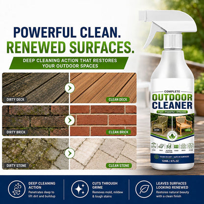 🌿 LIMITED-TIME 50% OFF! Outdoor Surface Cleaner Spray, Fast Acting Stain Remover for Patio, Wooden Furniture & Outdoor Surfaces