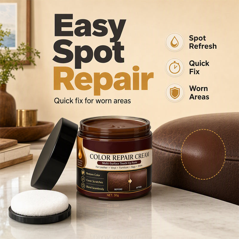 🔥Hot Sale 50% OFF🔥 Brown Leather Color Repair Cream – Restores Faded Leather, Conditions🤎