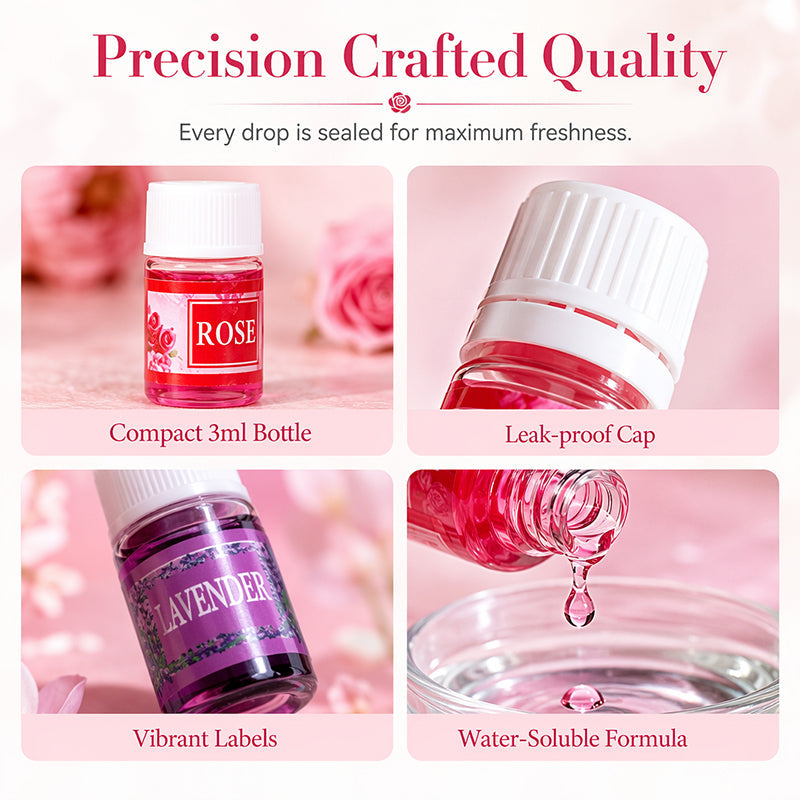 🎁🌺The fresh scent lifts your mood！🌷12-Pack Water Soluble Essential Oils Set