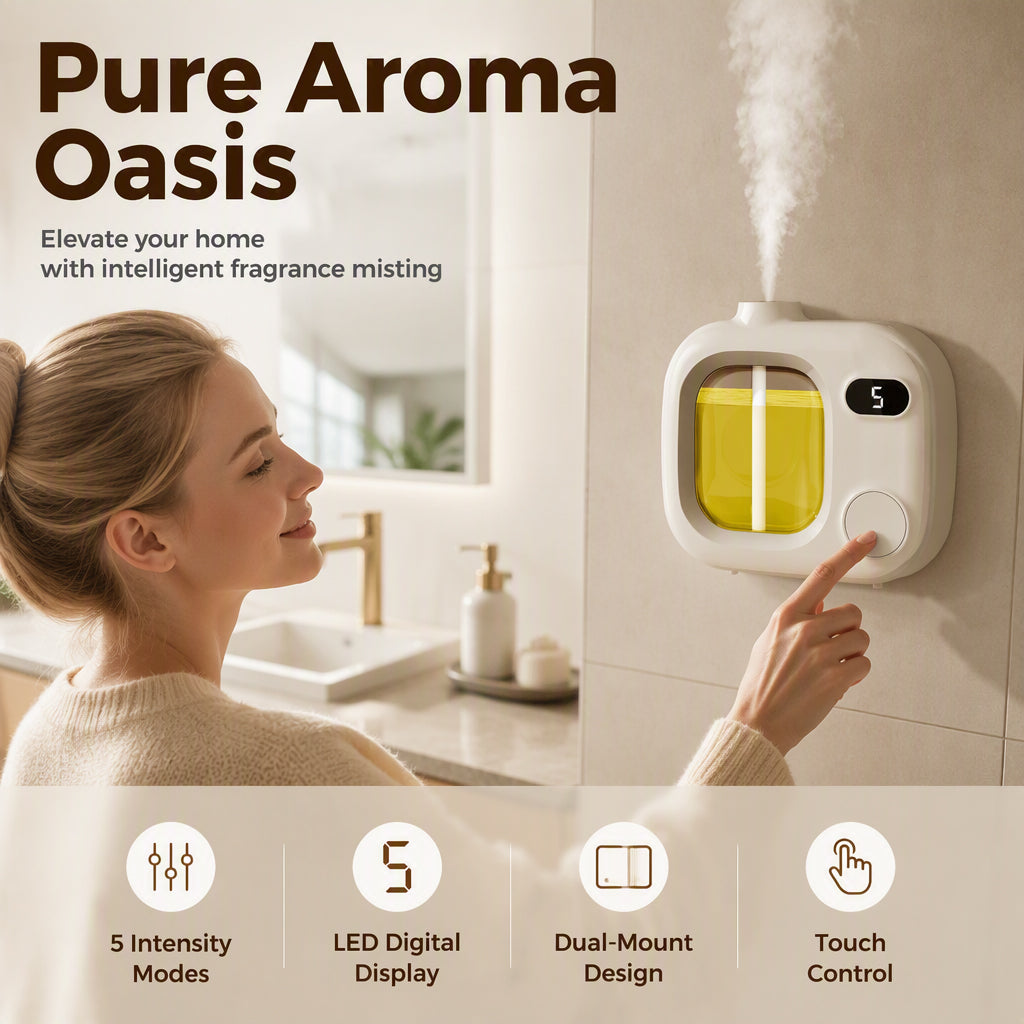 🕯️50% OFF NOW ! ✨Smart LED Aroma Diffuser with Mist Control – Wall‑Mountable Scent Mist Machine