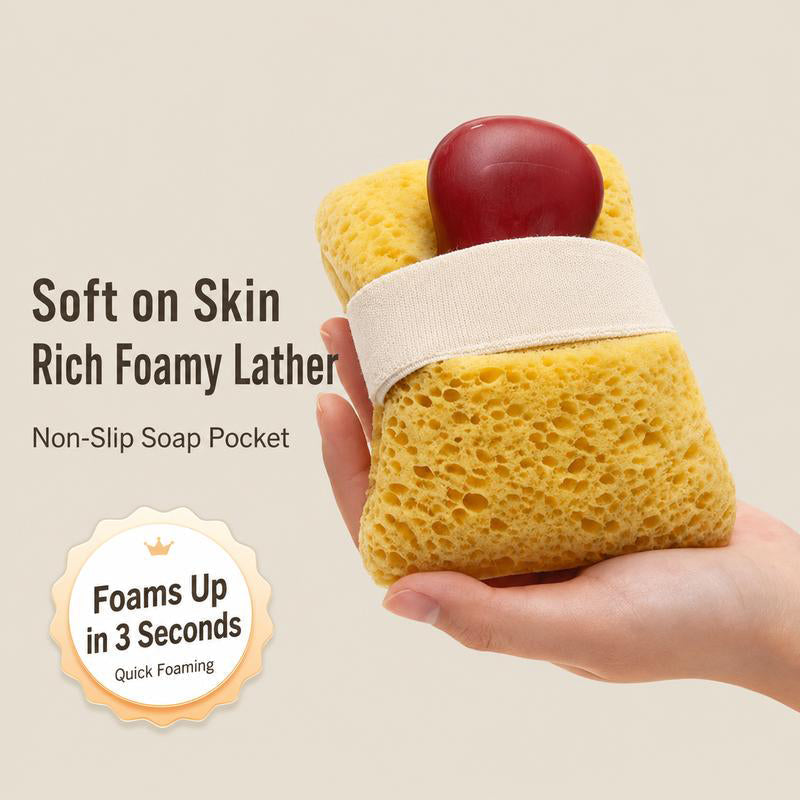 😍Best Sellers😍 50% OFF🔥Exfoliating Honeycomb Bath Sponge with Hand Strap