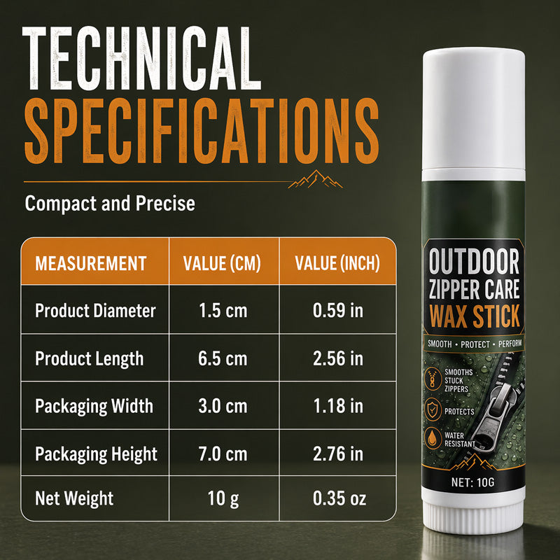 Smooth Glide Zipper Lubricant Wax Stick