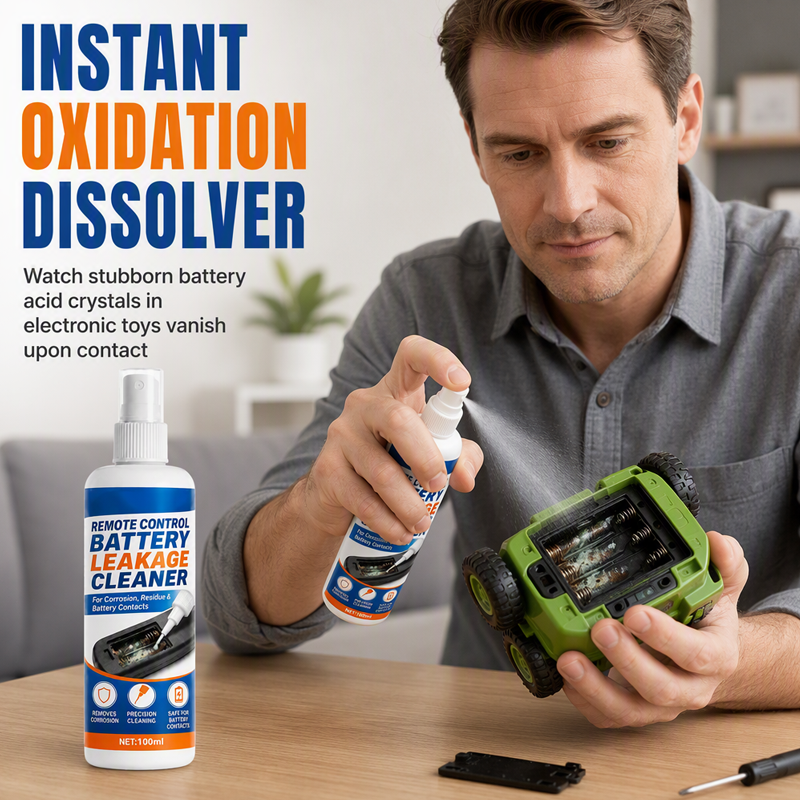 🔋50% OFF NOW! Portable Precision Electronic Contact Cleaner Spray – Battery Leakage Corrosion Remover, Restore Conductivity for Remote Controls, Toys & Household Electronic Battery Contacts