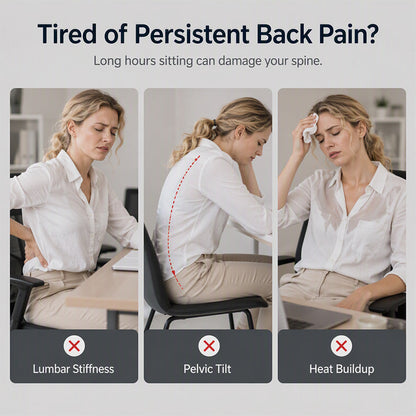 ⏳Time-Limited Special⏰Ergonomic memory foam seat cushion with back support – comfortable & supportive for home, office, and car 💺🛡️