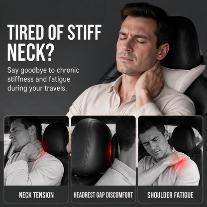 Ergonomic memory foam car headrest pillow