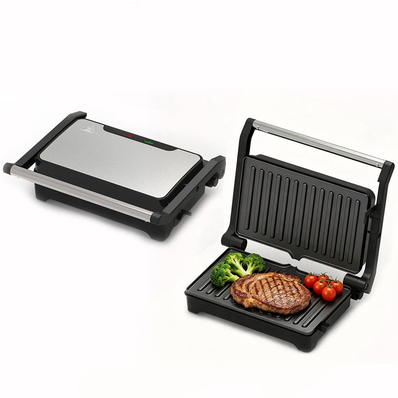 🍳50% OFF NOW! Electric Sandwich Press and Panini Maker with 180‑Degree Flat Grill, Fast‑Heating Non‑Stick Indoor Countertop Grill for Steak, Burgers & Toasted Sandwiches