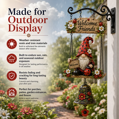 🔥HOT SALE💞50K+ SOLD!⏳✨Gnome Welcome Doorbell Outdoor Decor