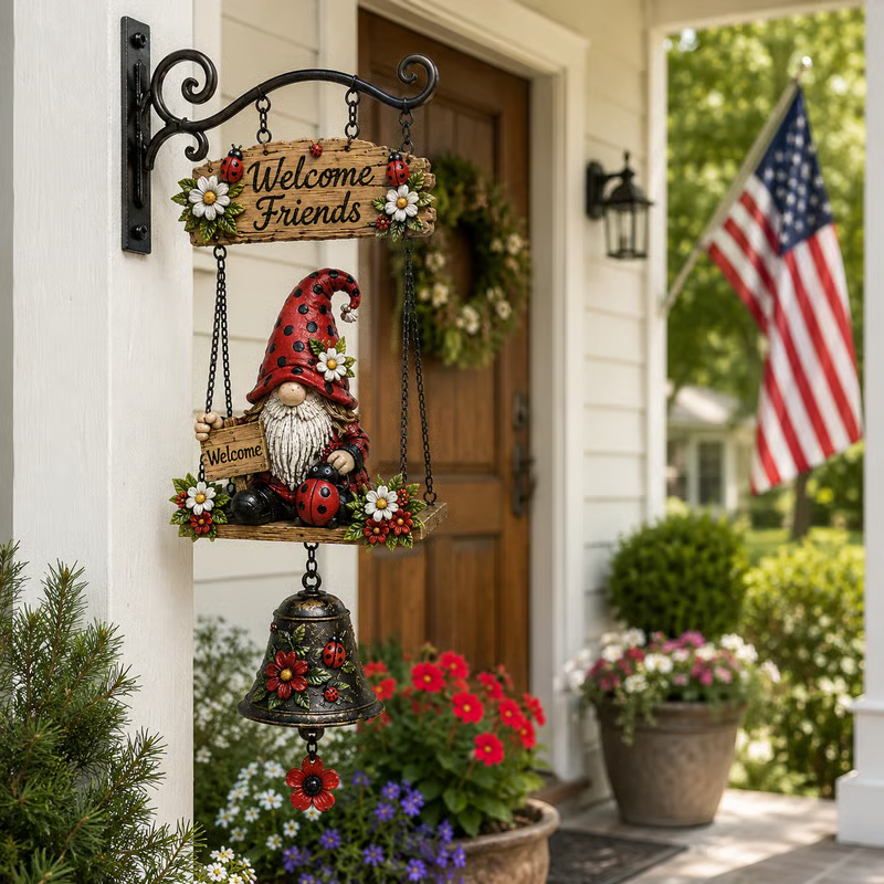 🔥HOT SALE💞50K+ SOLD!⏳✨Gnome Welcome Doorbell Outdoor Decor