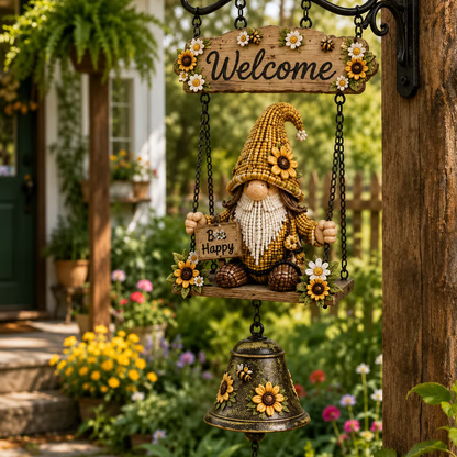🔥HOT SALE💞50K+ SOLD!⏳✨Gnome Welcome Doorbell Outdoor Decor