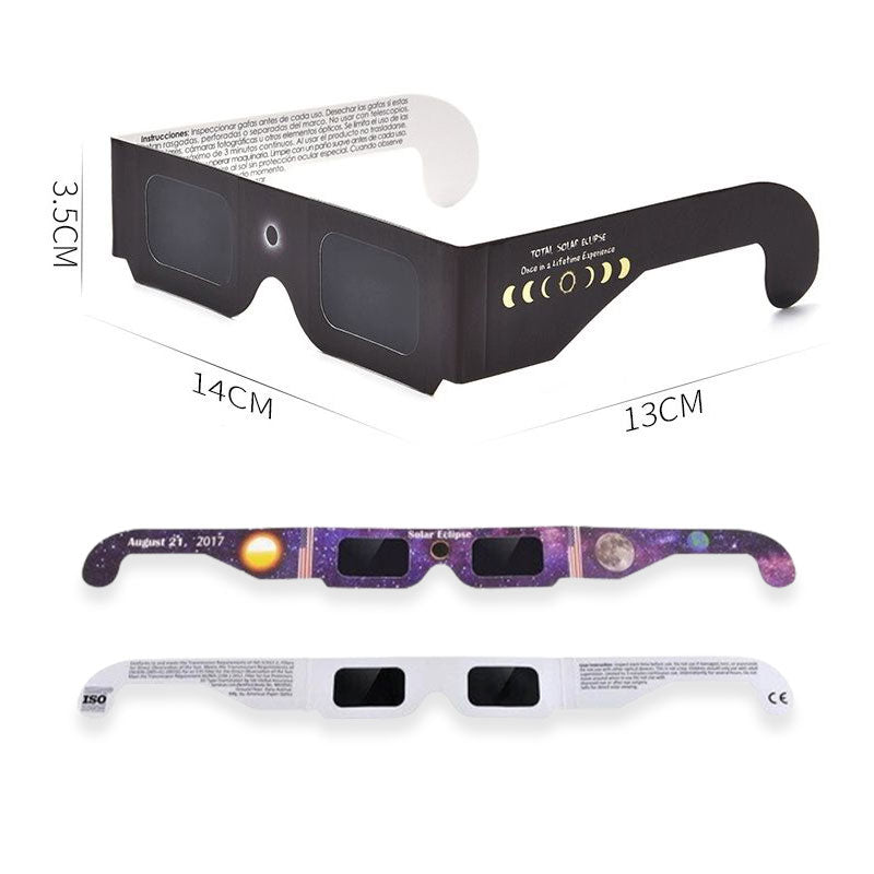 🌞50% OFF NOW! ISO Certified Solar Eclipse Glasses, Safe Direct Sun Viewing Paper Solar Viewing Glasses, Shade‑Filter Eyewear for Solar Eclipse Observation for Adults & Kids