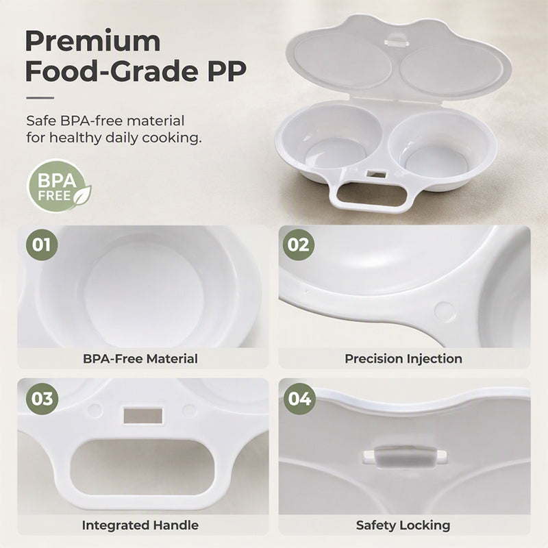 🥚 Perfect Poached Eggs in 2 Mins – No Oil, No Explosion. Microwave Egg Cooker with Splash-Proof Lid. UK Stock