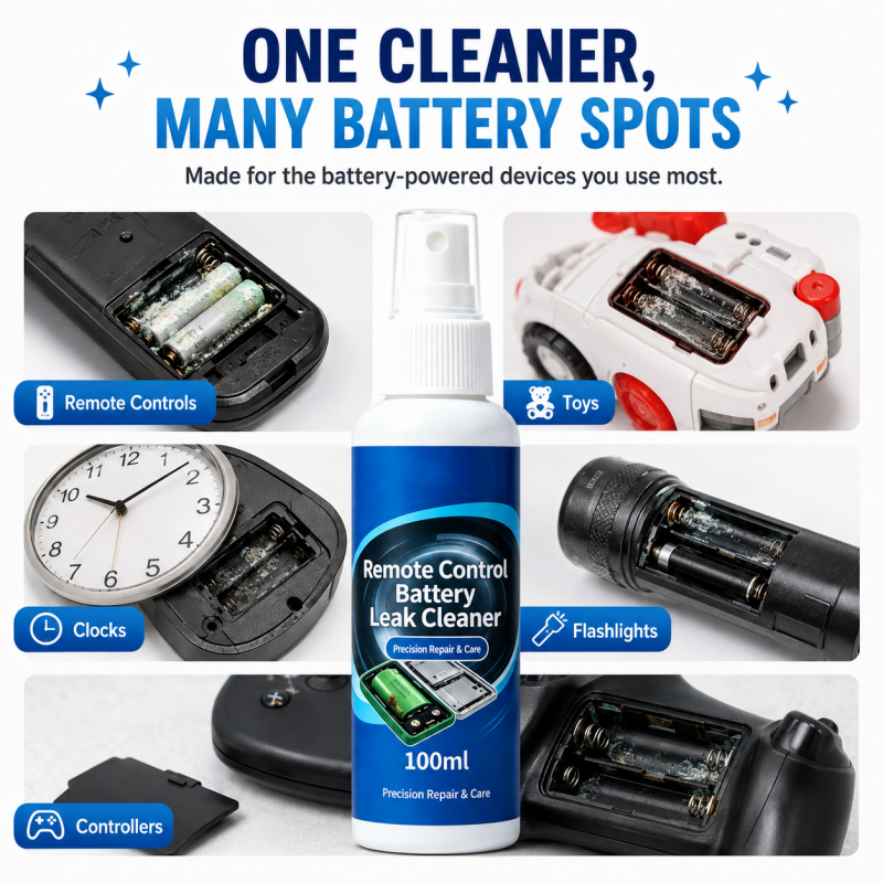 ✨ Battery Compartment Leak Cleaner Spray ⚡ Remove Battery Corrosion And Mess Easily