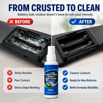 ✨ Battery Compartment Leak Cleaner Spray ⚡ Remove Battery Corrosion And Mess Easily