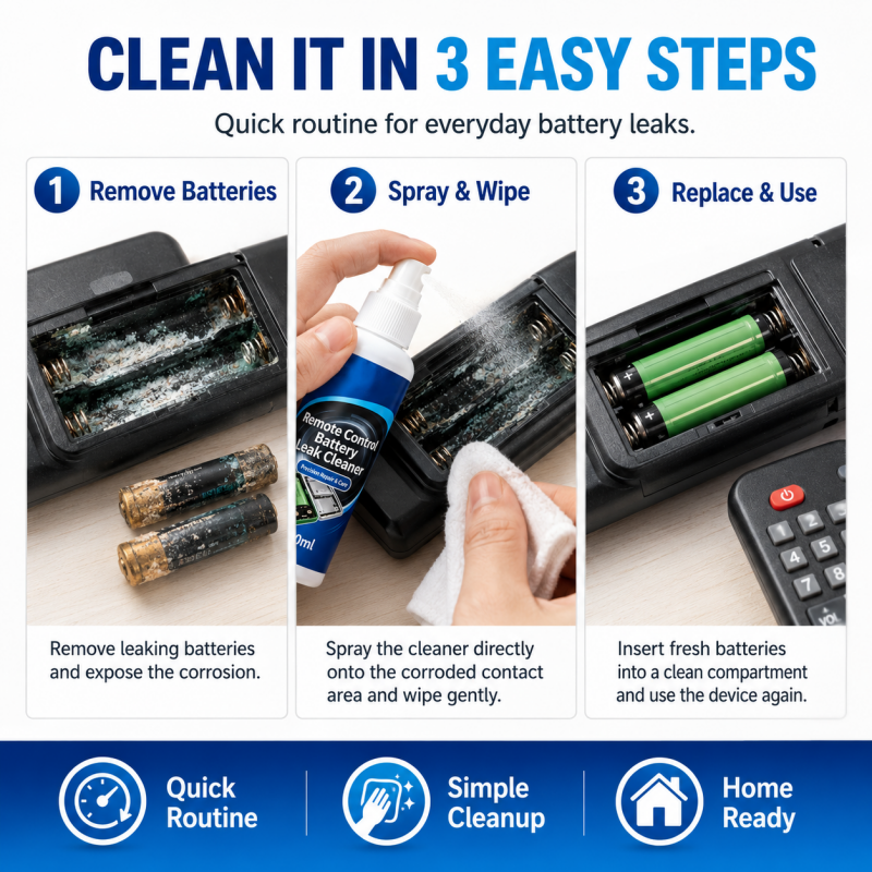 ✨ Battery Compartment Leak Cleaner Spray ⚡ Remove Battery Corrosion And Mess Easily