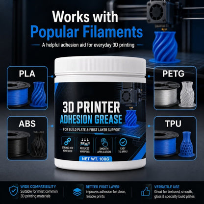 🖨️ 3D Printer Bed Adhesion Grease for More Reliable First Layers