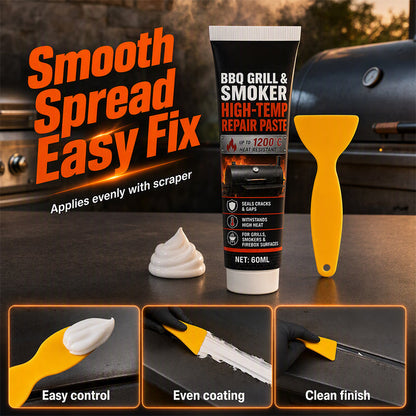 High-Temp BBQ Grill and Smoker Repair Paste 60ml Heat Resistant Sealant with Scraper