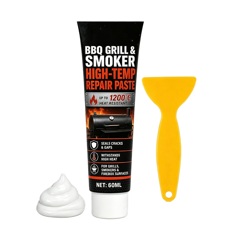 High-Temp BBQ Grill and Smoker Repair Paste 60ml Heat Resistant Sealant with Scraper