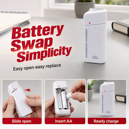 🥳2026 HOT SALE🥳💞50K+ SOLD! 💡📱 50% OFF! Portable AA Battery Charger – Emergency power bank + LED torch. From £6.99 – best value anywhere! Buy more & save – never get caught with a dead phone again! 🚗✅