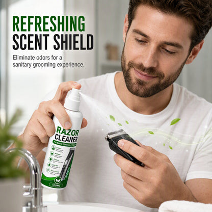 🪒50% OFF NOW! Electric Shaver Cleaning Spray‑100ML Deep Clean Blade Care Spray, Removes Hair & Oil Residue for Beard Trimmers, Hair Clippers & Grooming Tools