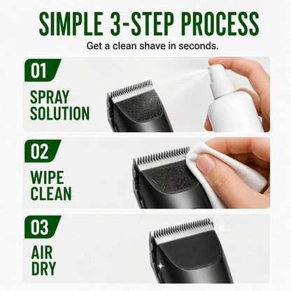 🪒50% OFF NOW! Electric Shaver Cleaning Spray‑100ML Deep Clean Blade Care Spray, Removes Hair & Oil Residue for Beard Trimmers, Hair Clippers & Grooming Tools