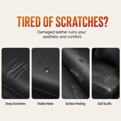 🛋️50% OFF NOW! Multi‑Functional Leather Scratch Repair Cream‑Professional Seamless Leather Restorer, Texture Restoration Balm for Sofa, Car Seats, Bags & Shoes