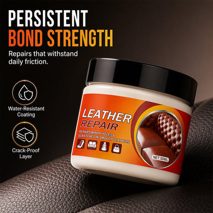 🛋️50% OFF NOW! Multi‑Functional Leather Scratch Repair Cream‑Professional Seamless Leather Restorer, Texture Restoration Balm for Sofa, Car Seats, Bags & Shoes