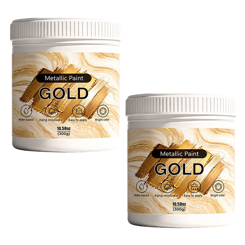 💥2026 Hot Sale🎁Weatherproof Metallic Silver & Gold Paint for Walls