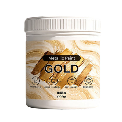 💥2026 Hot Sale🎁Weatherproof Metallic Silver & Gold Paint for Walls
