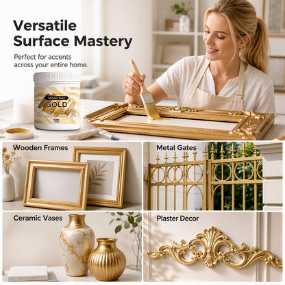 💥2026 Hot Sale🎁Weatherproof Metallic Silver & Gold Paint for Walls