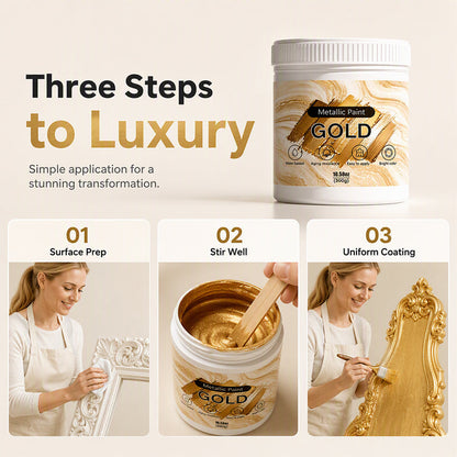 💥2026 Hot Sale🎁Weatherproof Metallic Silver & Gold Paint for Walls