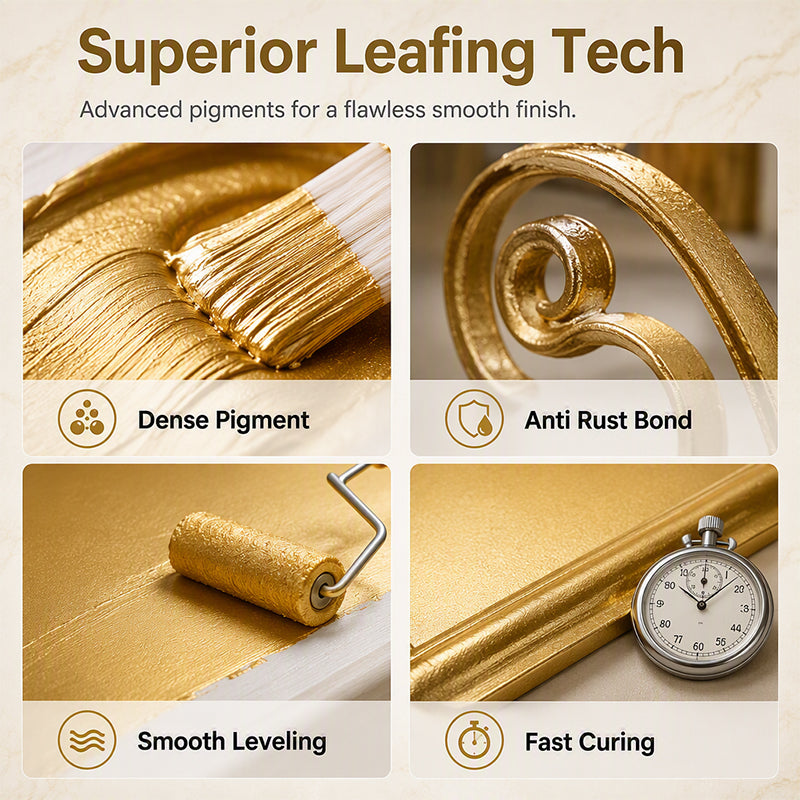 💥2026 Hot Sale🎁Weatherproof Metallic Silver & Gold Paint for Walls