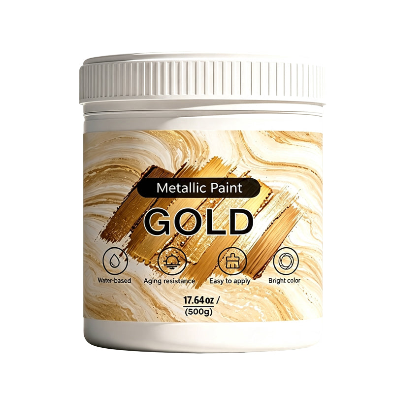 💥2026 Hot Sale🎁Weatherproof Metallic Silver & Gold Paint for Walls