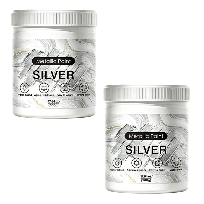 💥2026 Hot Sale🎁Weatherproof Metallic Silver & Gold Paint for Walls