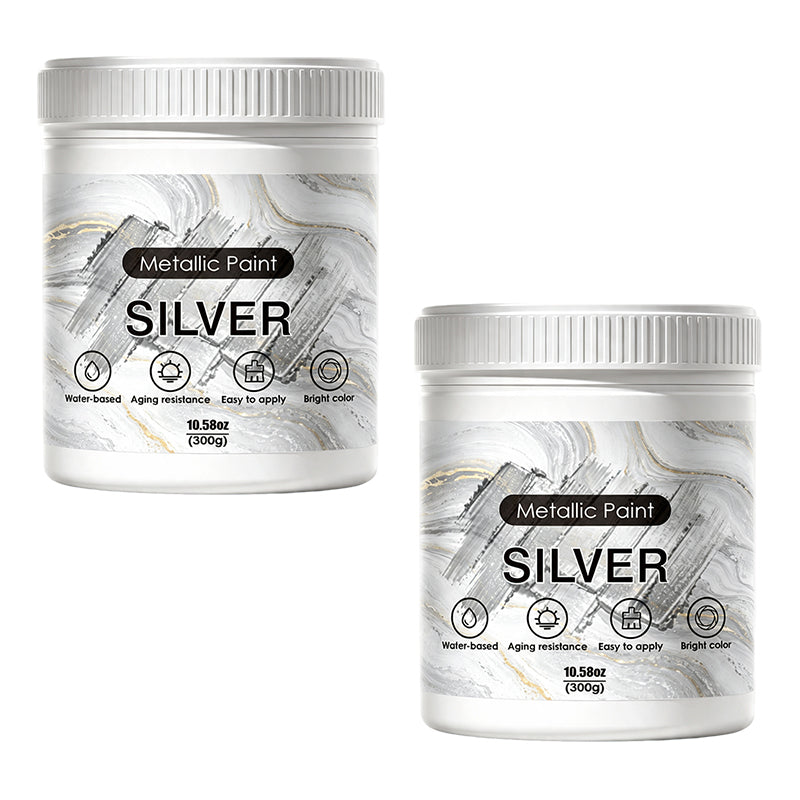💥2026 Hot Sale🎁Weatherproof Metallic Silver & Gold Paint for Walls