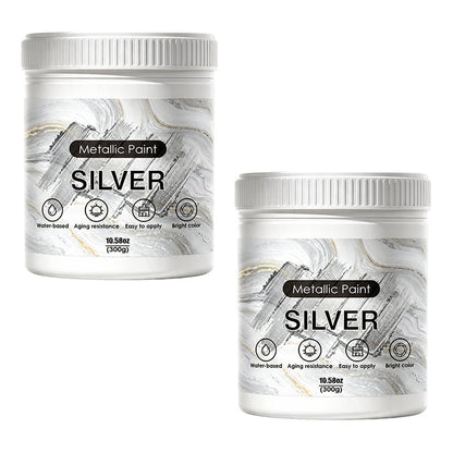 💥2026 Hot Sale🎁Weatherproof Metallic Silver & Gold Paint for Walls