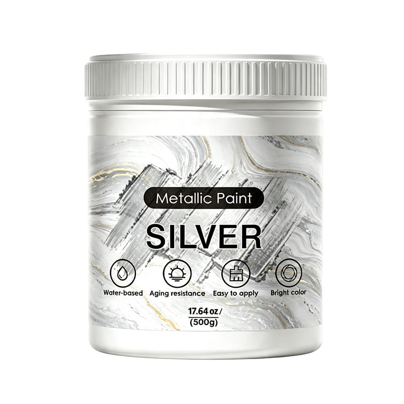 💥2026 Hot Sale🎁Weatherproof Metallic Silver & Gold Paint for Walls