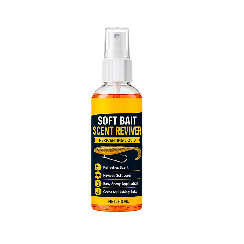 🎣50% OFF NOW! Soft Bait Scent Booster Spray High‑Concentration Fishing Lure Scent Reviver, Portable Instant Attractant Spray for Fresh & Saltwater Soft Baits