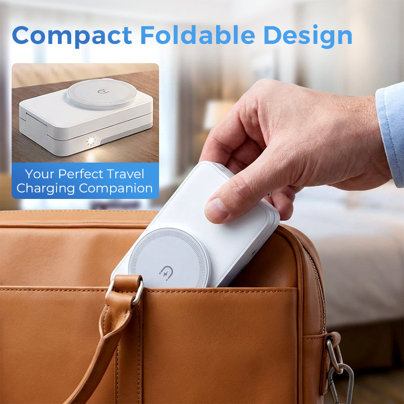 🔋 3-in-1 Foldable Magnetic Charging Stand for Everyday Devices