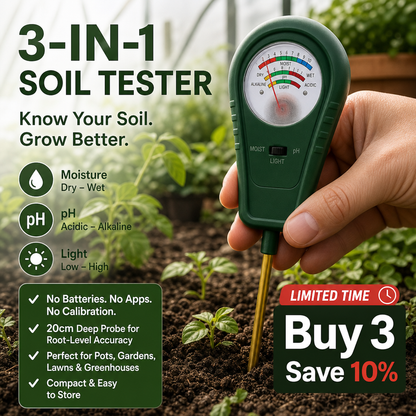 🔥Limited Time Promotion 50% OFF🔥3-in-1 Soil Detector with Pointer Display