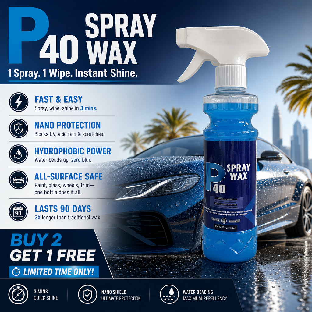 🚗 BUY 2 GET 1 FREE! ✨ Car Detailing Liquid Wax Spray – Hydrophobic & UV protection – Quick shine, no streaks – perfect for paint, glass or plastic – easy spray-on formula 🧼
