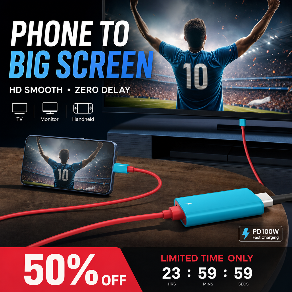 🔥 LIMITED-TIME 50% OFF! ✨Buy more save more🔥USB-C to HDMI Adapter Cable for Switch