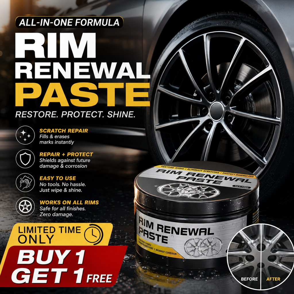 🔥Buy 1 Get 1 Free(each only 8.5$!!!)🔥50K+ SOLD!💨✨All-in-One Wheel Care & Restoration Paste