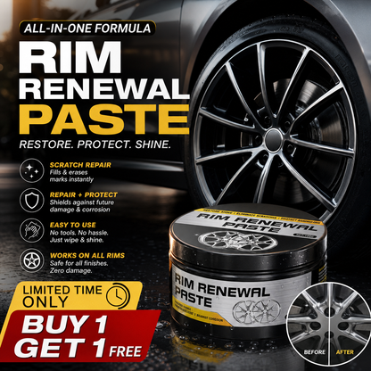 🔥Buy 1 Get 1 Free(each only 8.5$!!!)🔥50K+ SOLD!💨✨All-in-One Wheel Care & Restoration Paste